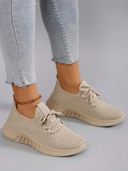 Damen atmungsaktive und bequeme Slip-On Sneakers, leicht, einfarbig/rosa/helle Farbe, rutschfest und abriebfest