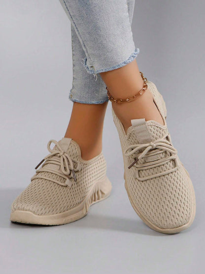 Damen atmungsaktive und bequeme Slip-On Sneakers, leicht, einfarbig/rosa/helle Farbe, rutschfest und abriebfest