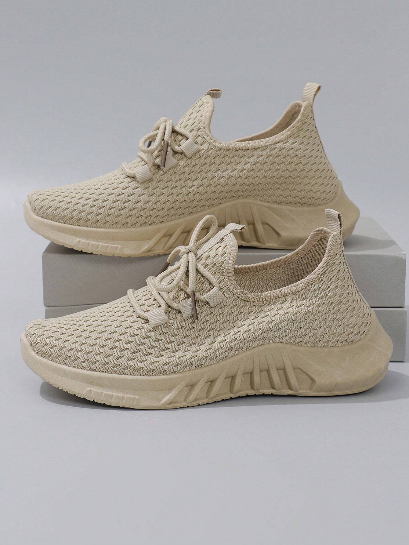 Damen atmungsaktive und bequeme Slip-On Sneakers, leicht, einfarbig/rosa/helle Farbe, rutschfest und abriebfest