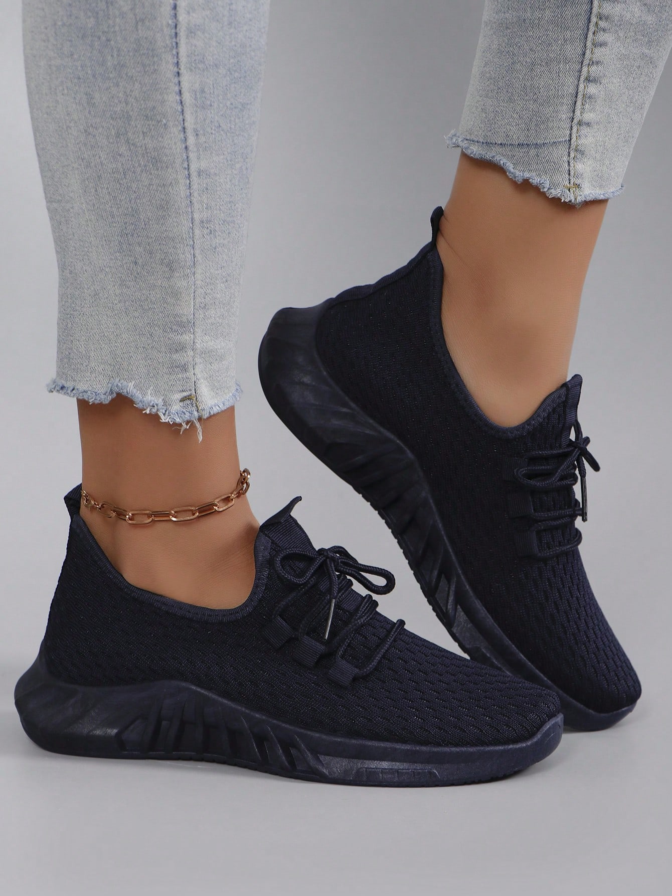 Damen atmungsaktive und bequeme Slip-On Sneakers, leicht, einfarbig/rosa/helle Farbe, rutschfest und abriebfest