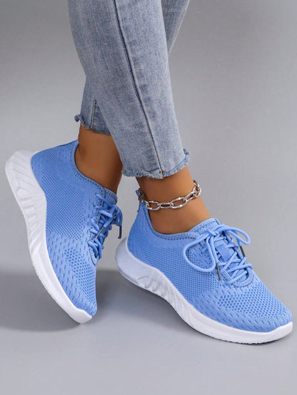 Damen atmungsaktive und bequeme Slip-On Sneakers, leicht, einfarbig/rosa/helle Farbe, rutschfest und abriebfest