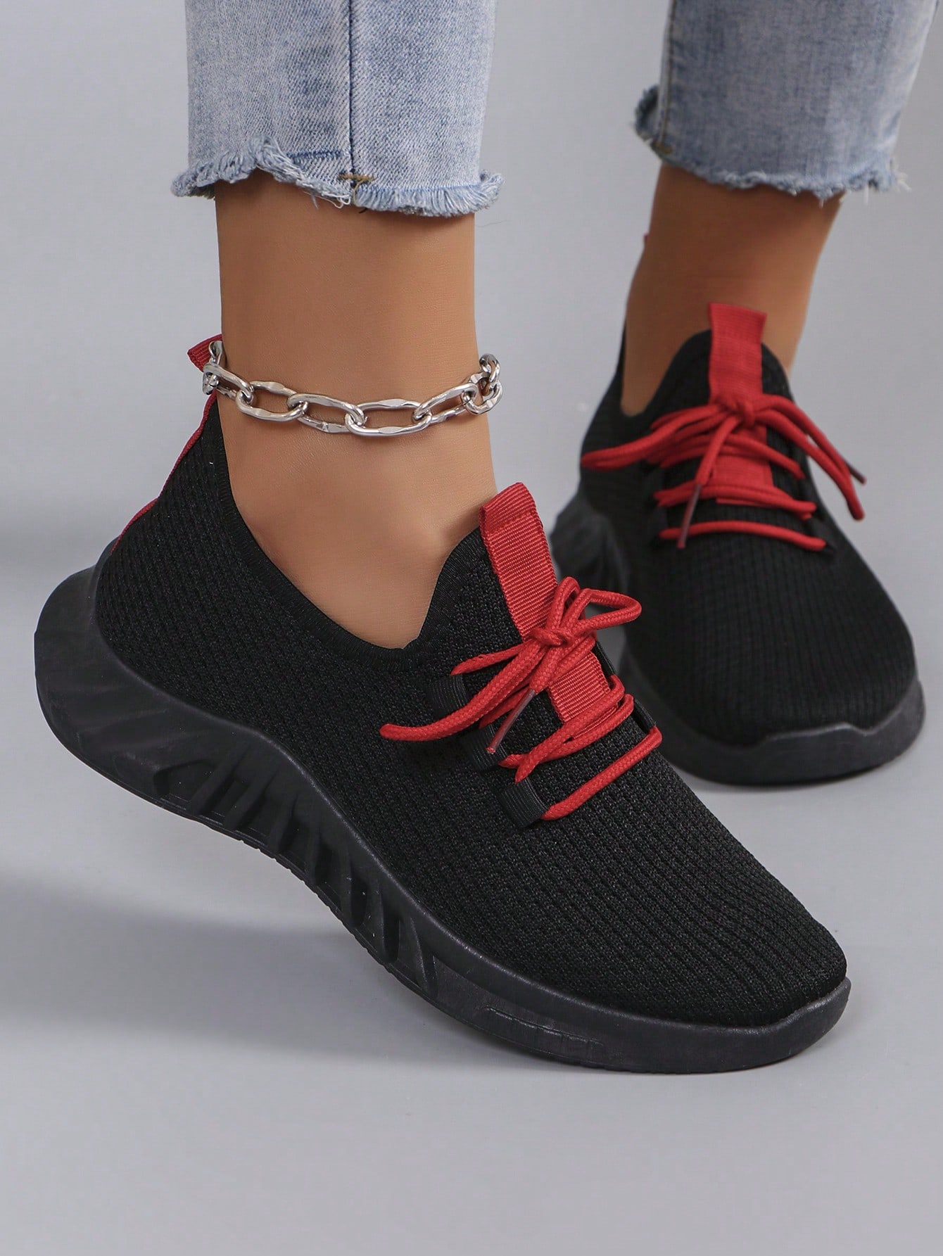 Damen atmungsaktive und bequeme Slip-On Sneakers, leicht, einfarbig/rosa/helle Farbe, rutschfest und abriebfest