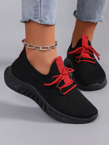 Damen atmungsaktive und bequeme Slip-On Sneakers, leicht, einfarbig/rosa/helle Farbe, rutschfest und abriebfest